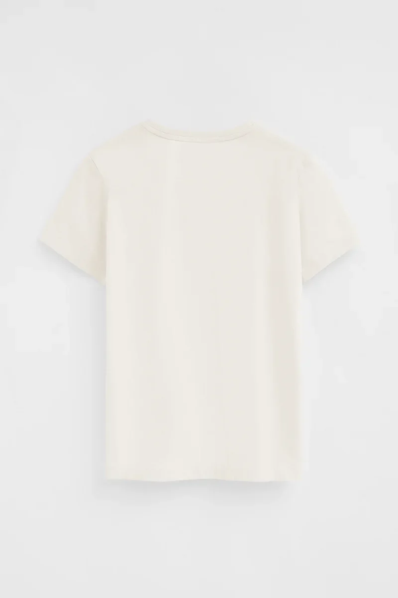 Nude short-sleeve round-neck T-shirt with Rigby Go embroidery - Image 8