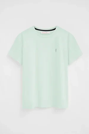 Pastel-turquoise short-sleeve round-neck T-shirt with Rigby Go embroidery - Image 8