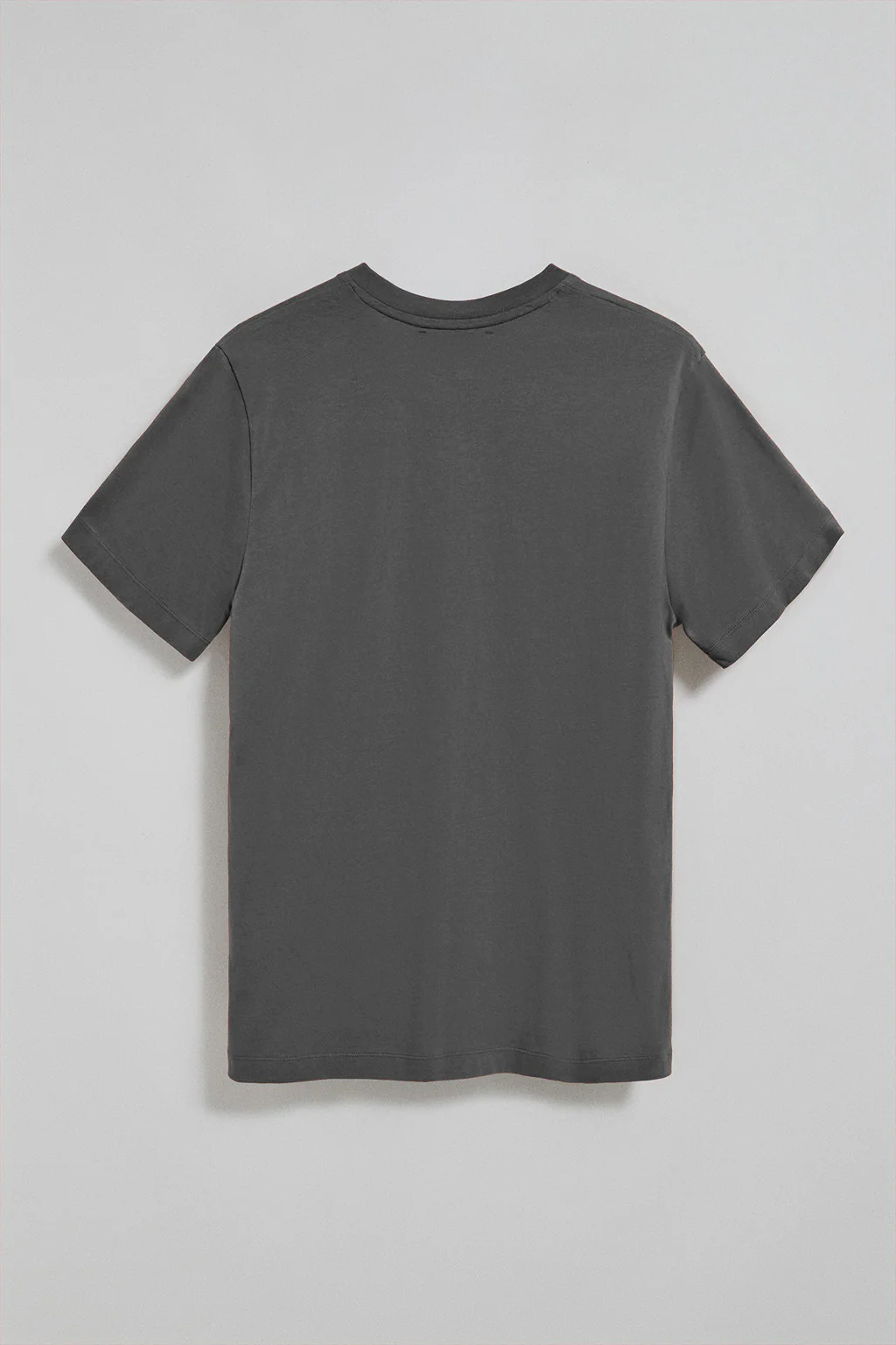 Asphalt-grey V-neck T-shirt with Rigby Go embroidered logo - Image 2