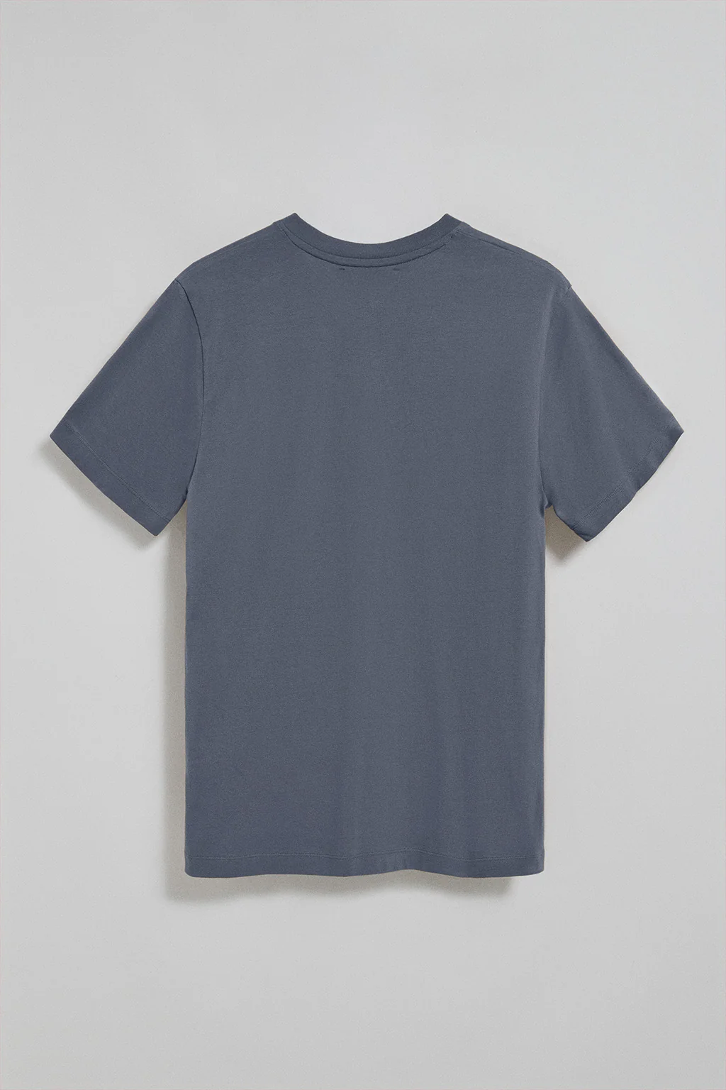 Denim-blue V-neck T-shirt with Rigby Go embroidered logo - Image 2