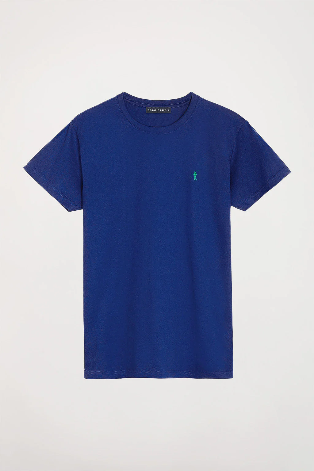 Royal-blue cotton basic T-shirt with Rigby Go logo - Image 6
