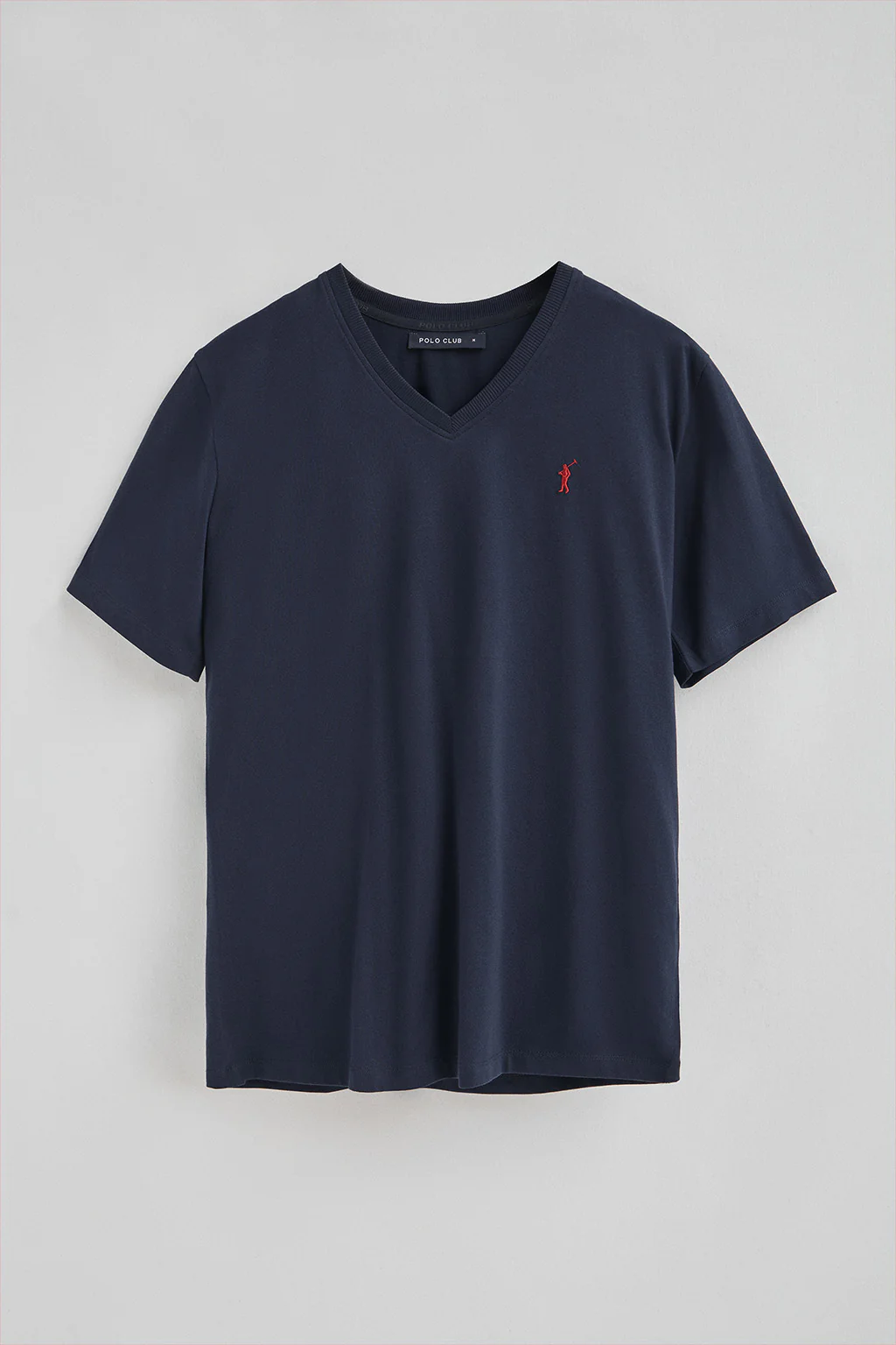 Navy-blue V-neck T-shirt with Rigby Go embroidery - Image 5