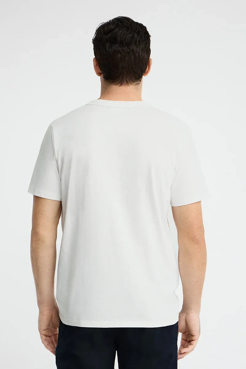 White V-neck T-shirt with Rigby Go logo - Image 5