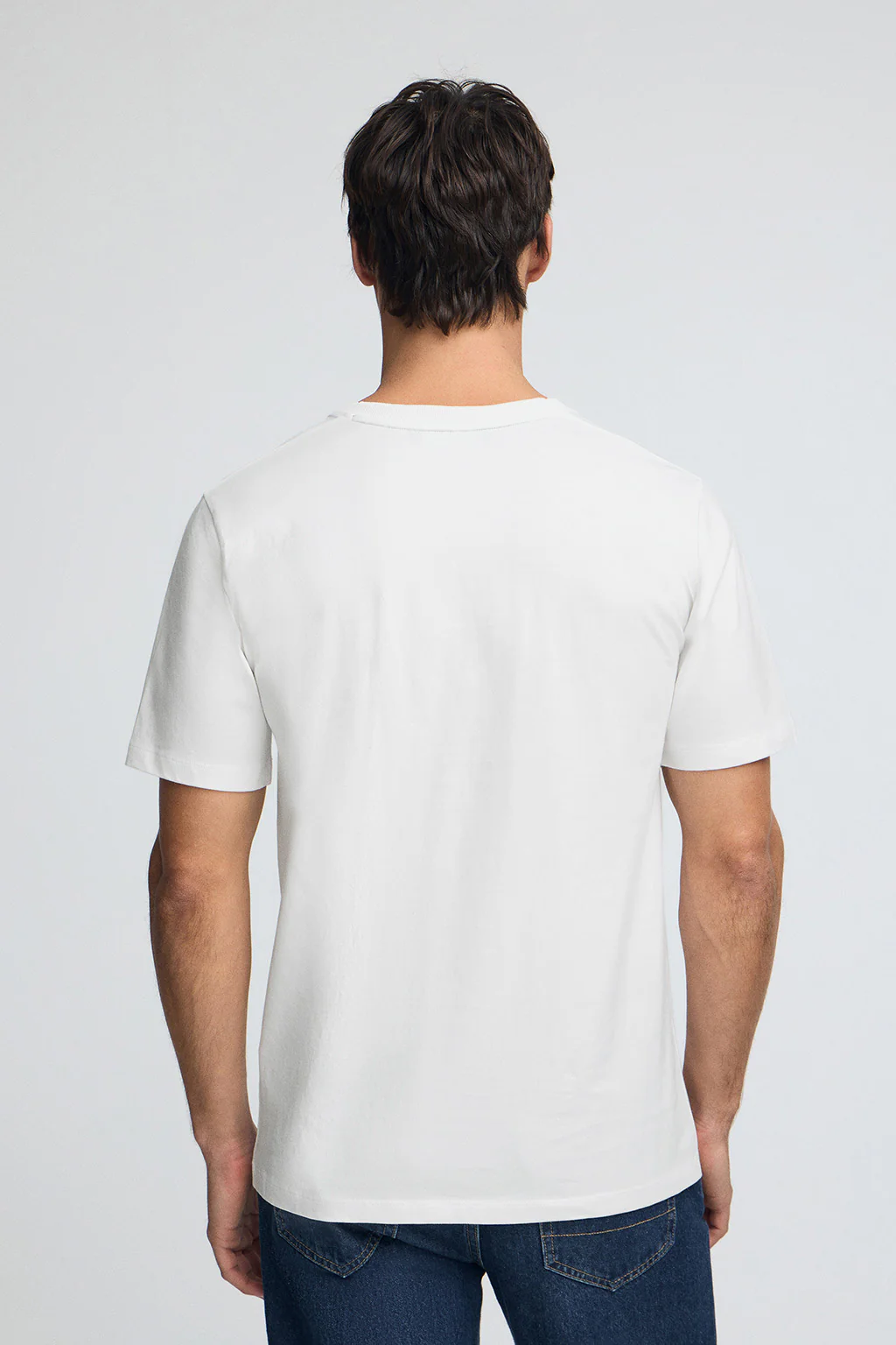 White V-neck T-shirt with Rigby Go embroidery - Image 4