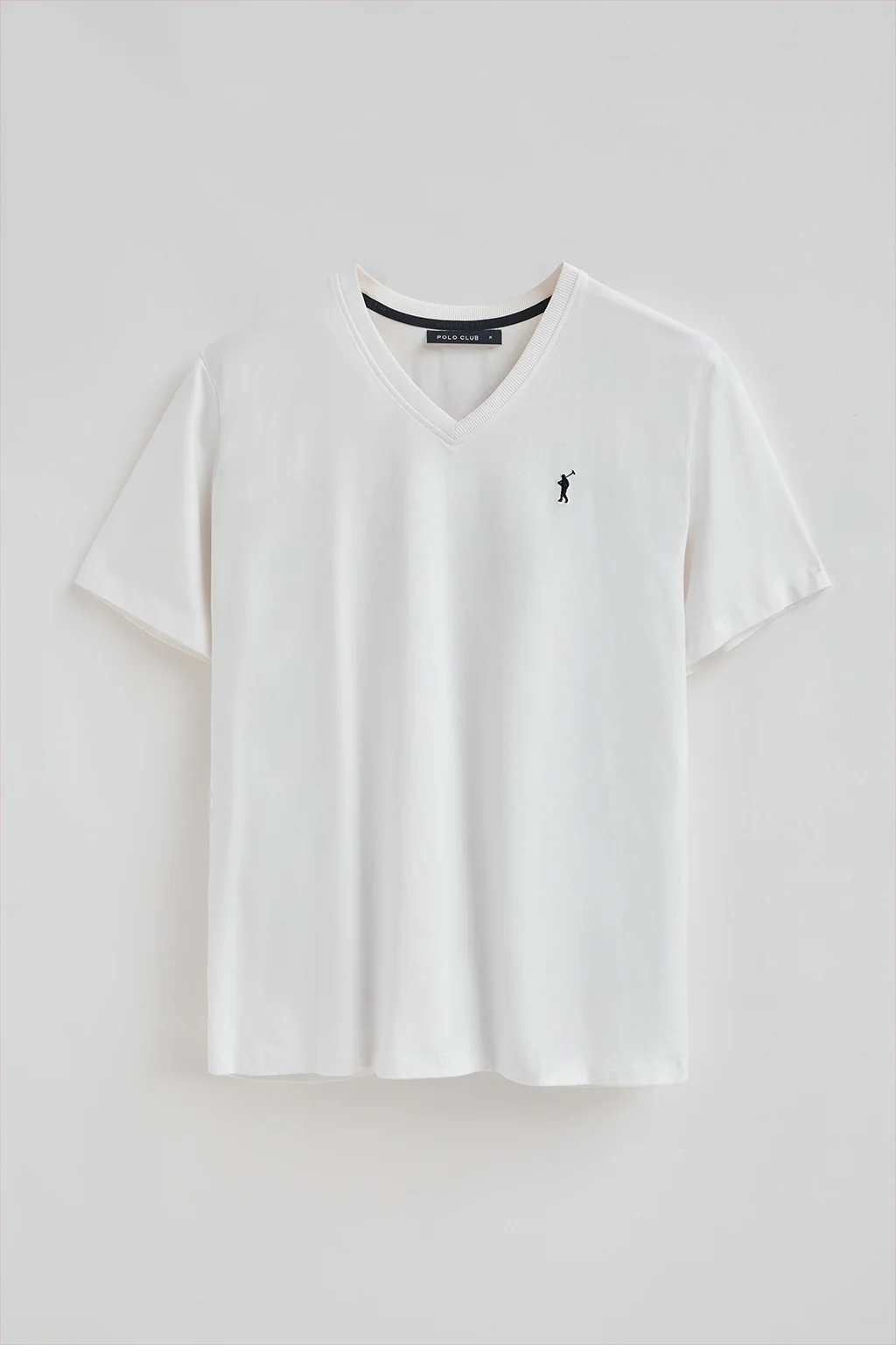 White V-neck T-shirt with Rigby Go embroidery - Image 9