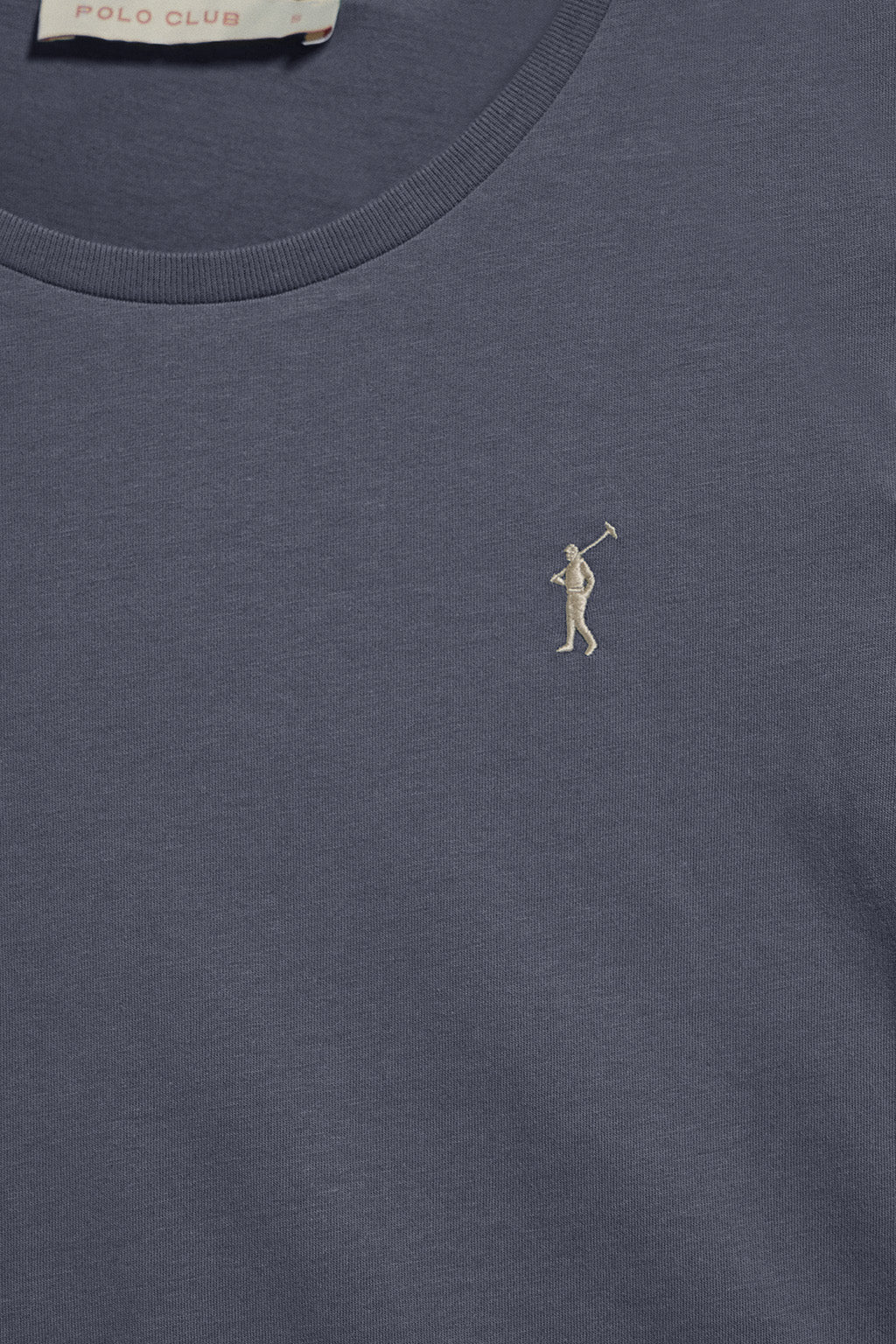 Denim-blue long-sleeve basic T-shirt with Rigby Go logo - Image 7