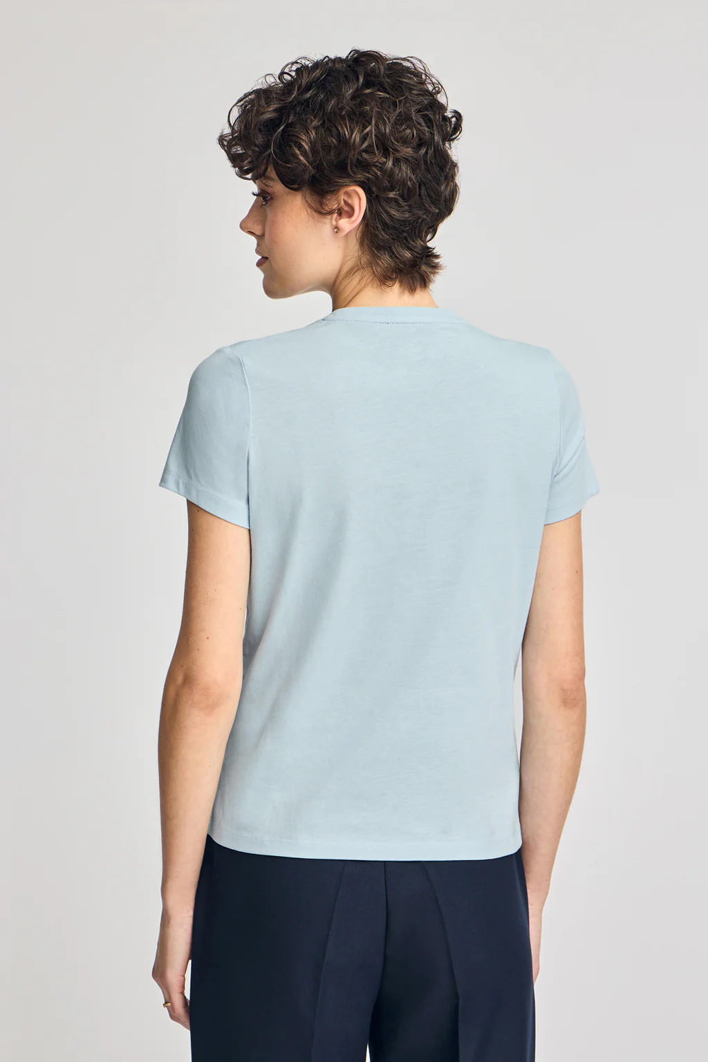 Light-blue round-neck T-shirt with Rigby Go embroidery - Image 2