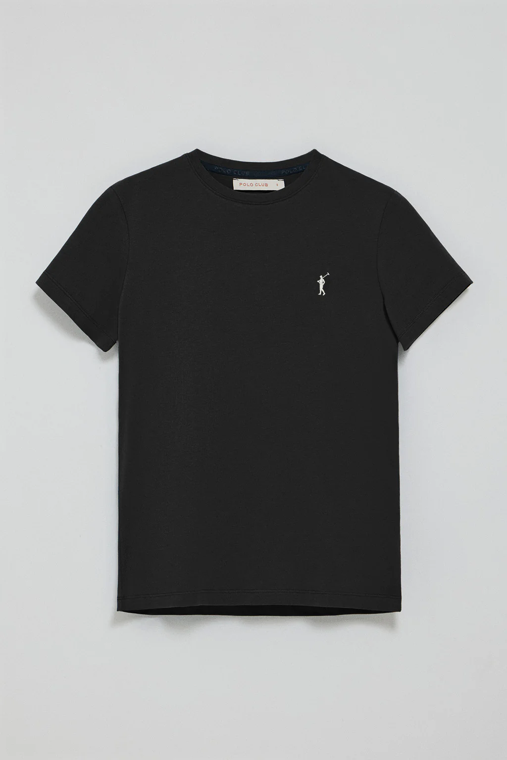 Black round-neck T-shirt with Rigby Go embroidery - Image 5