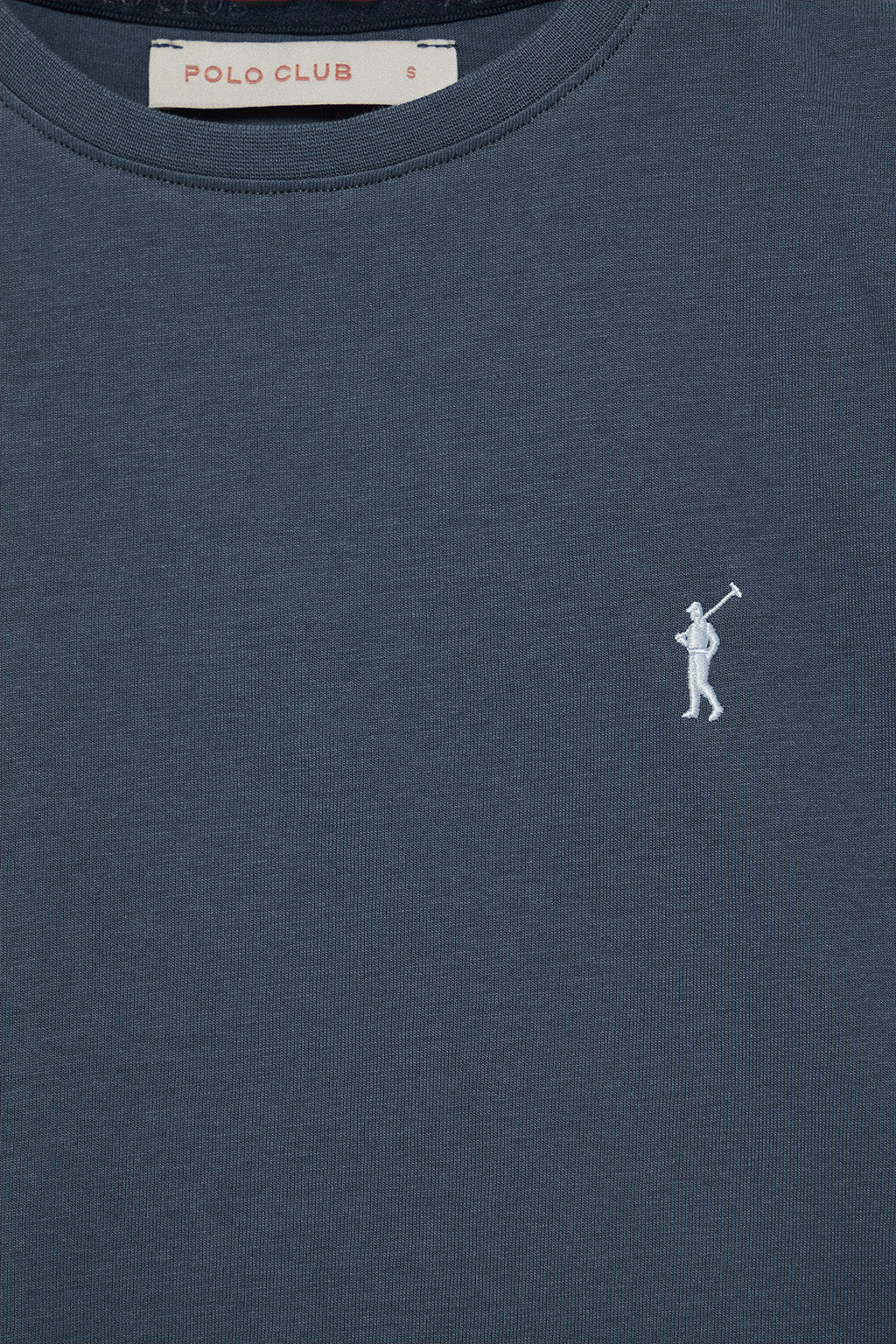 Denim-blue round-neck T-shirt with Rigby Go embroidery - Image 7