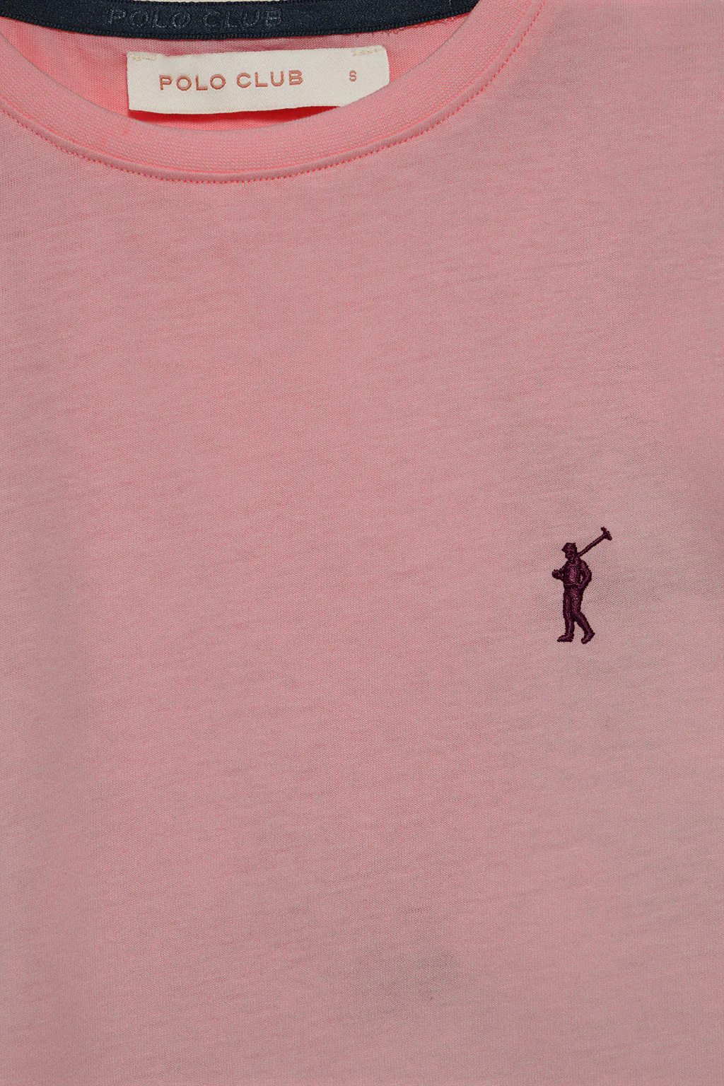 Dusty-pink round-neck T-shirt with Rigby Go embroidery - Image 6