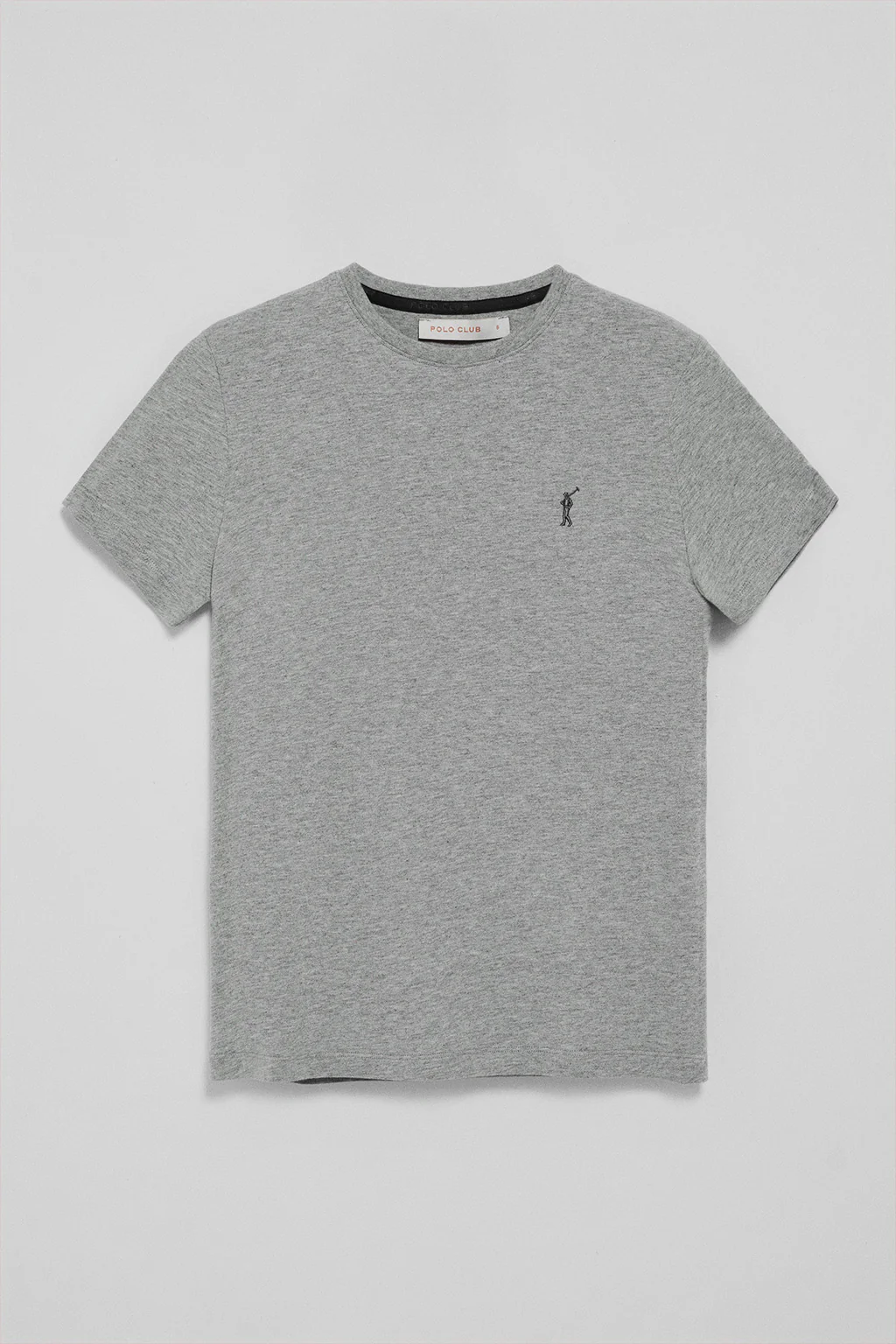 Grey-marl round-neck T-shirt with Rigby Go embroidery - Image 8