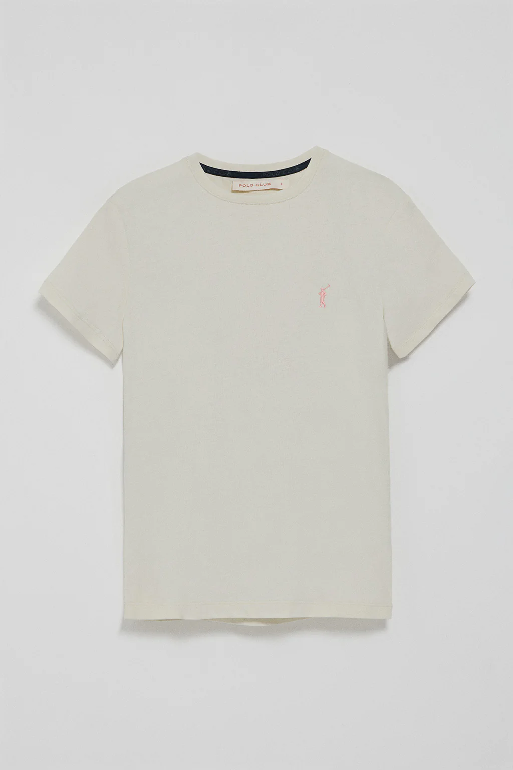 Light-grey round-neck T-shirt with Rigby Go embroidery - Image 8