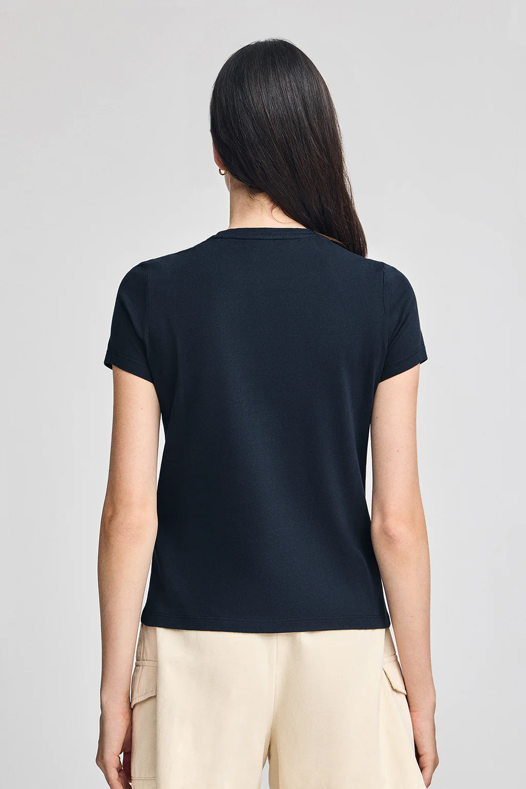 Navy-blue round-neck T-shirt with Rigby Go embroidery - Image 2