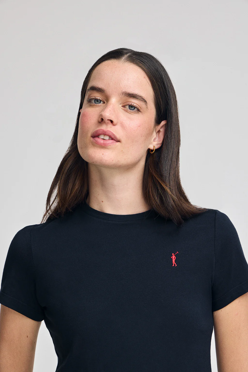 Navy-blue round-neck T-shirt with Rigby Go embroidery - Image 3