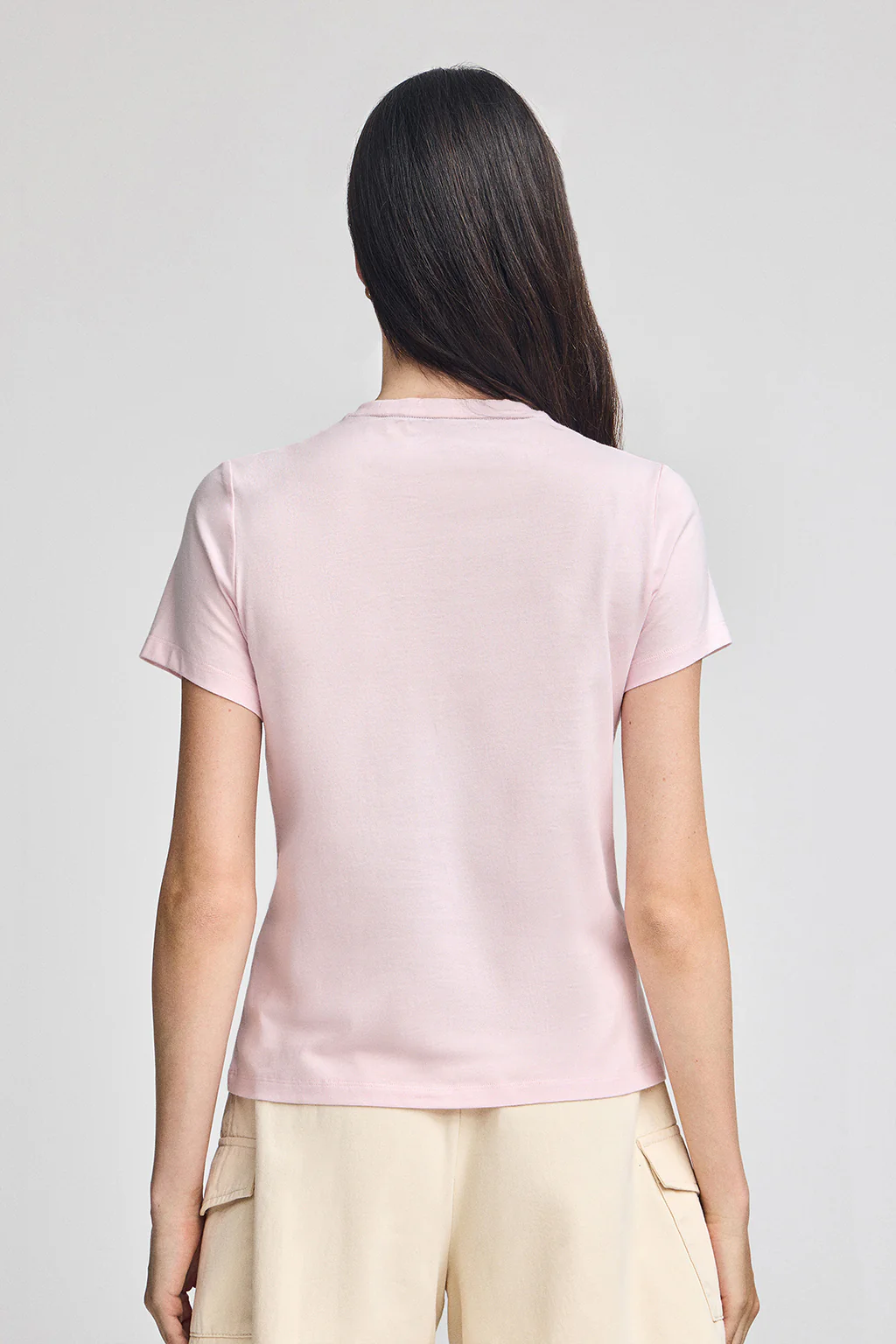 Pink round-neck T-shirt with Rigby Go embroidery - Image 2