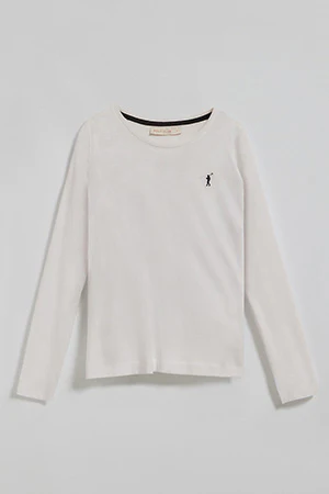 Beige long-sleeve basic T-shirt with Rigby Go logo - Image 9