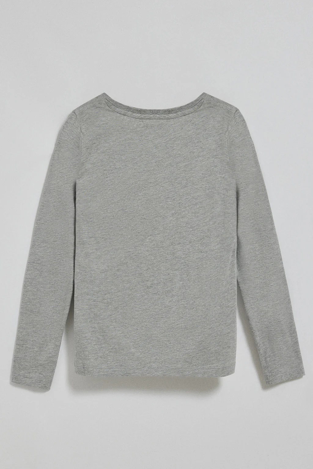 Grey-marl long-sleeve basic T-shirt with Rigby Go logo - Image 6