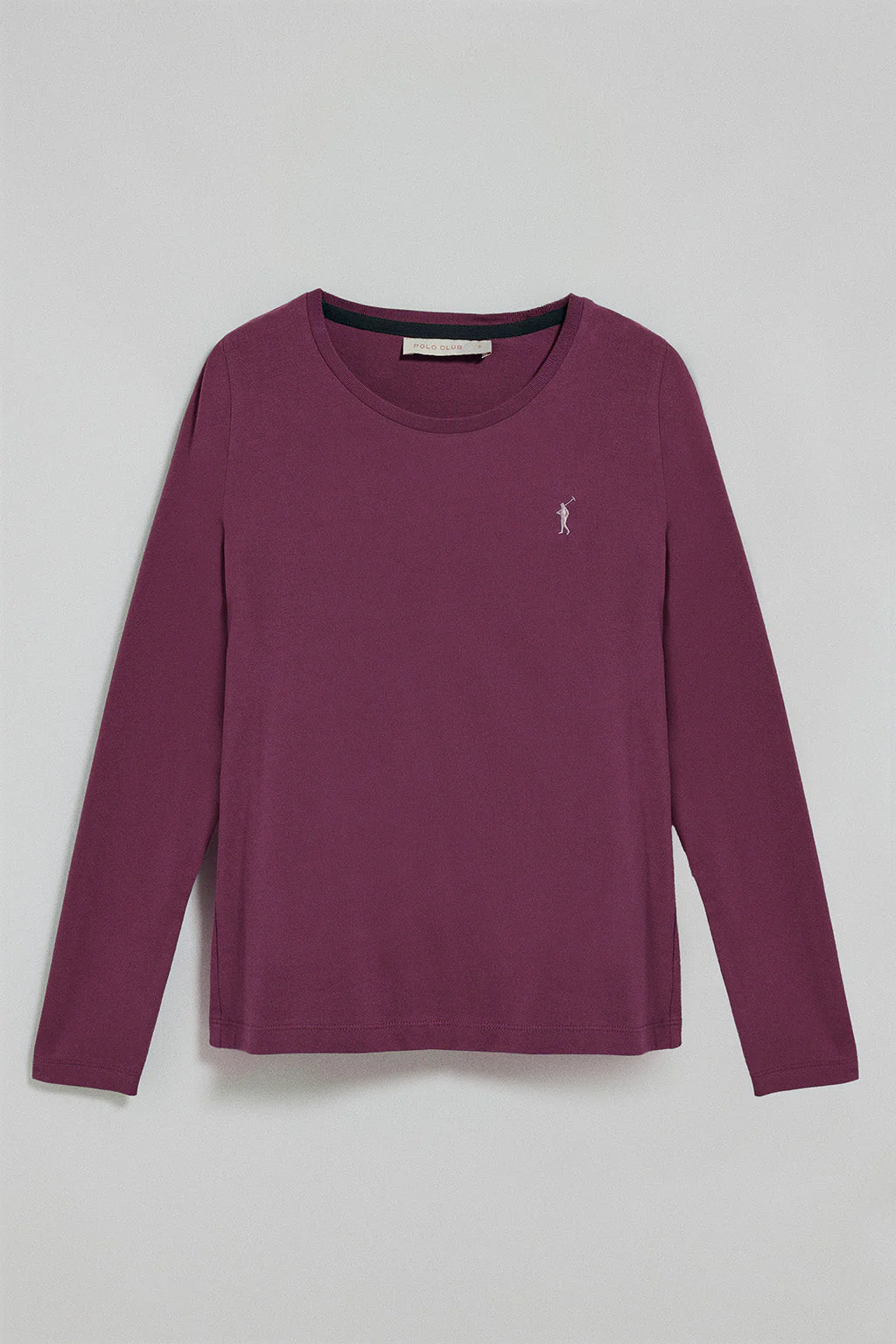 Plum long-sleeve basic T-shirt with Rigby Go logo - Image 5