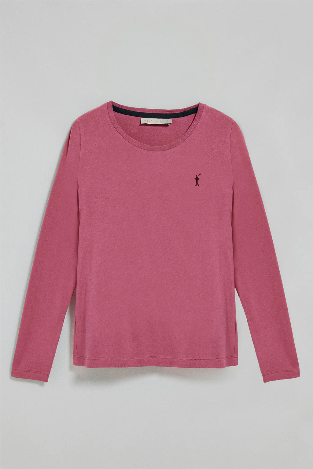 Wine-pink long-sleeve basic T-shirt with Rigby Go logo - Image 8