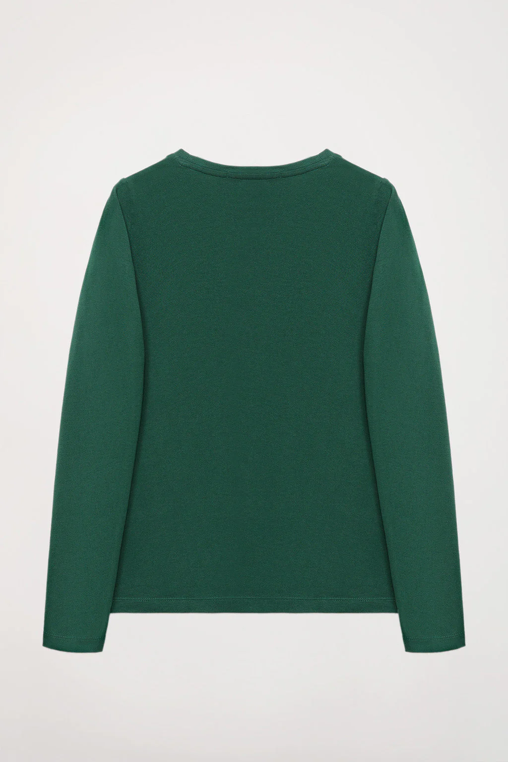 Bottle-green long-sleeve basic tee with Rigby Go logo - Image 8