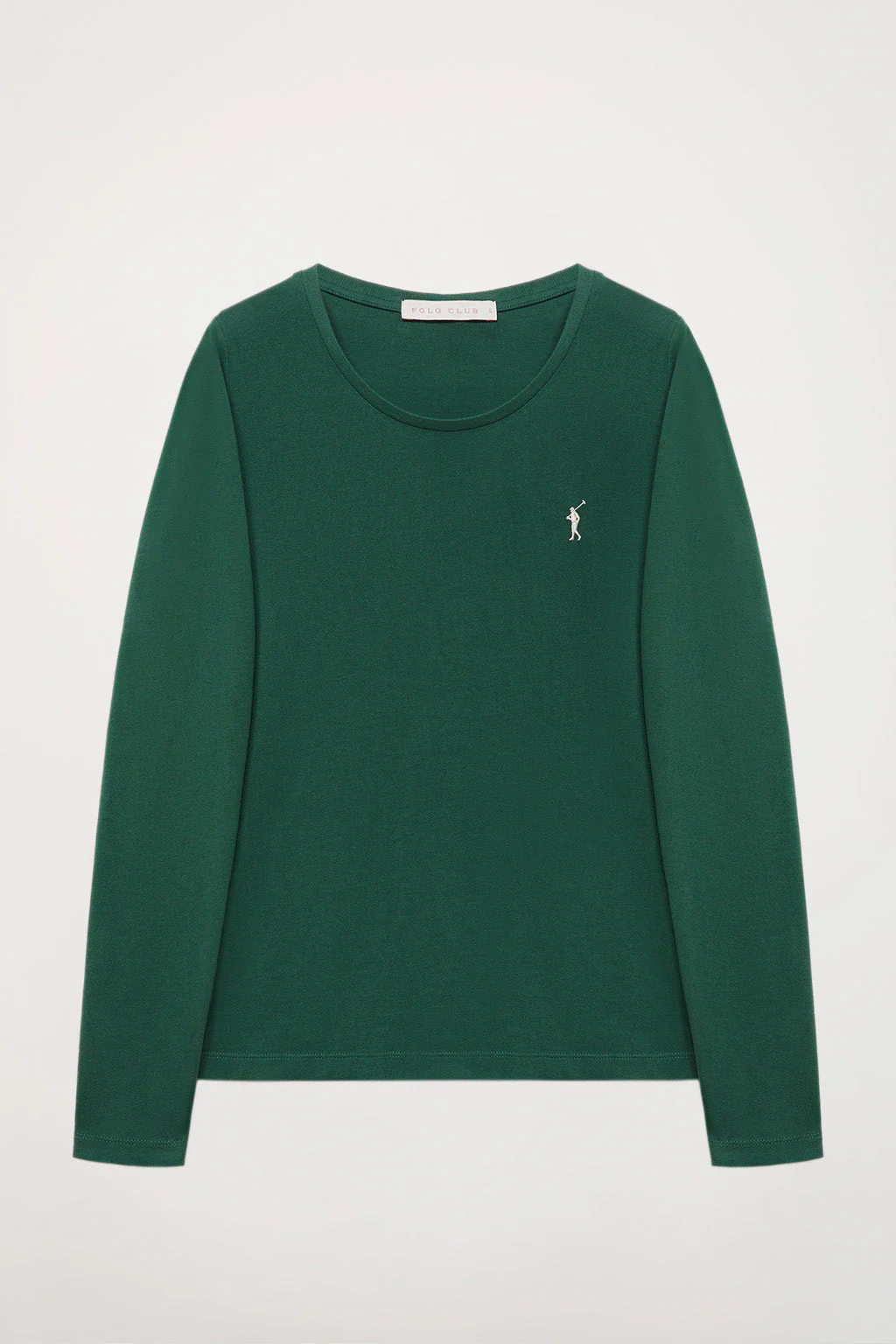 Bottle-green long-sleeve basic tee with Rigby Go logo - Image 9