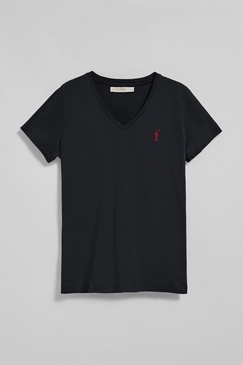 Navy V-neck short-sleeve tee with Rigby Go embroidery - Image 5