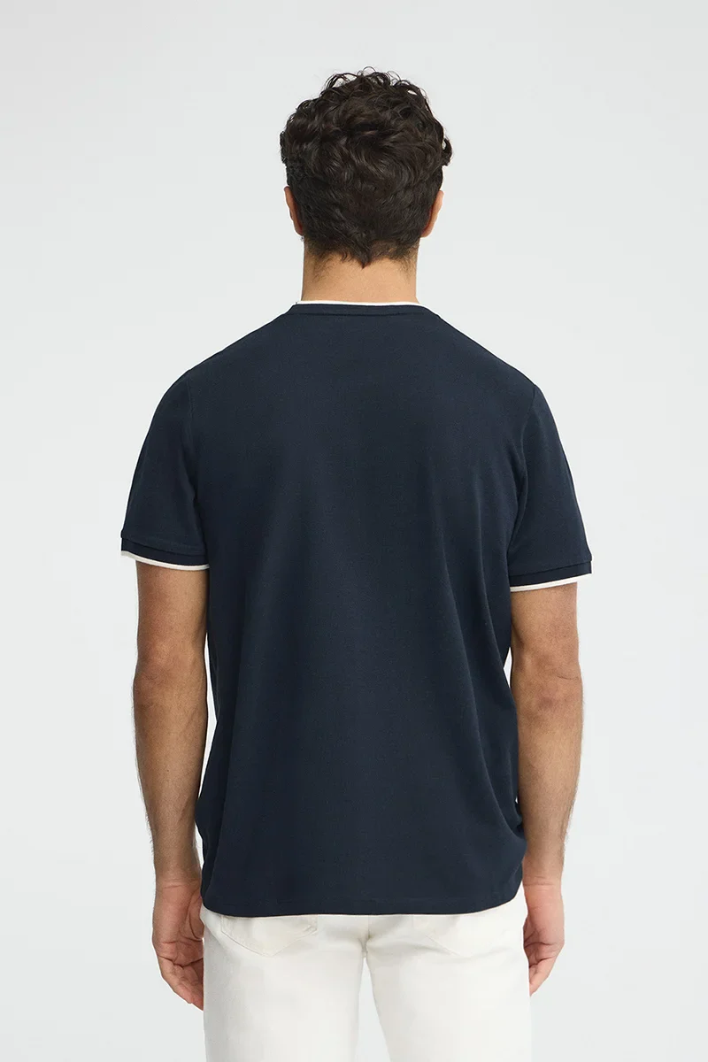 Navy-blue pique T-shirt with Rigby Go logo - Image 5