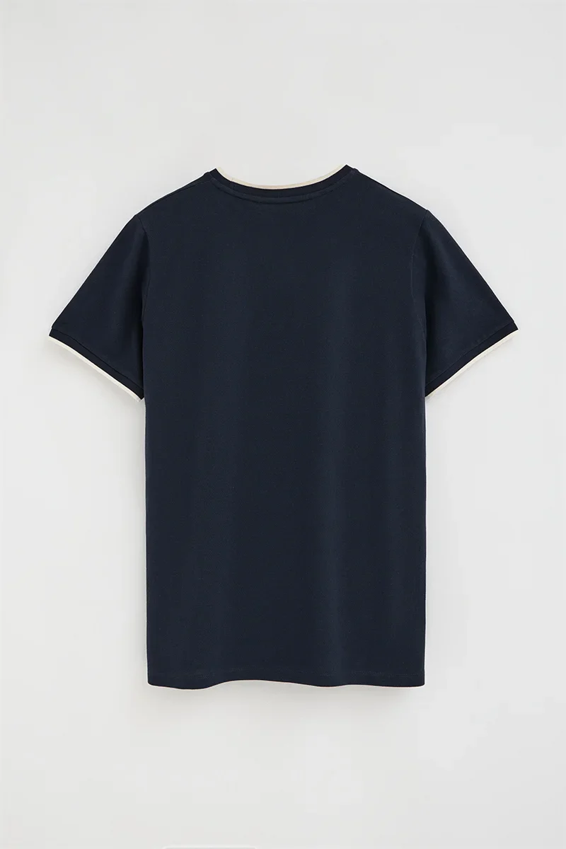 Navy-blue pique T-shirt with Rigby Go logo - Image 8