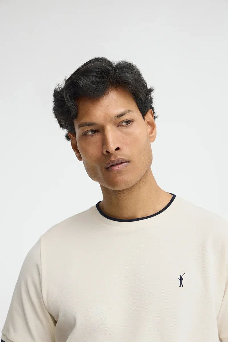 Nude pique T-shirt with Rigby Go logo - Image 2