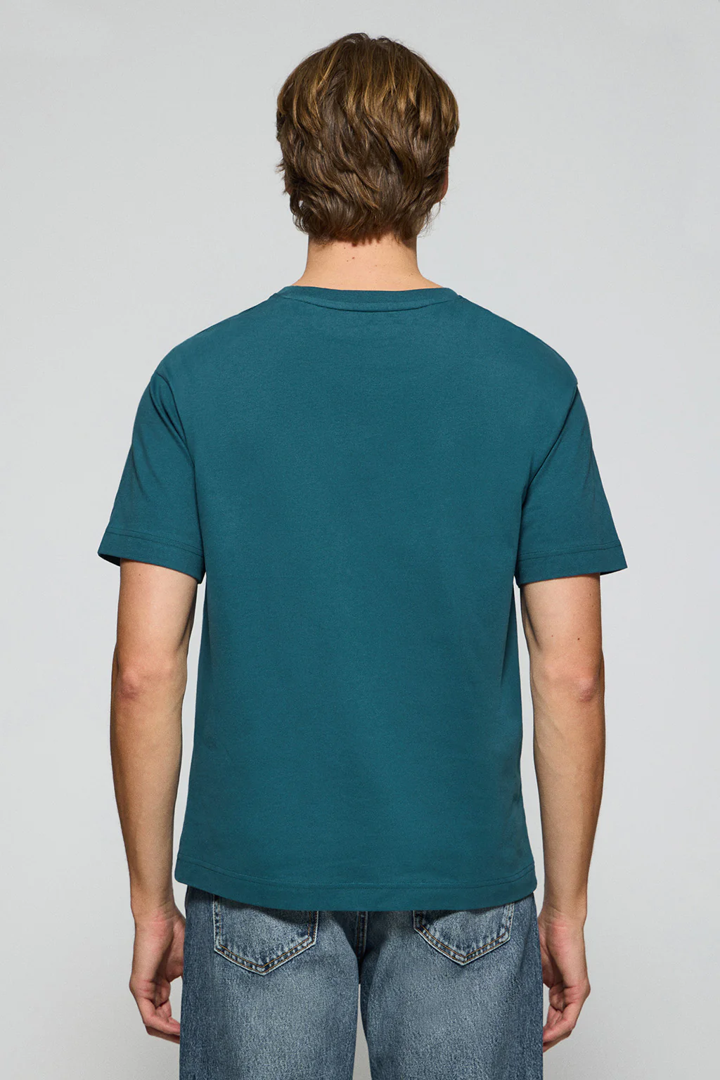 Blue round-neck short-sleeve tee with Polo Club logo - Image 2