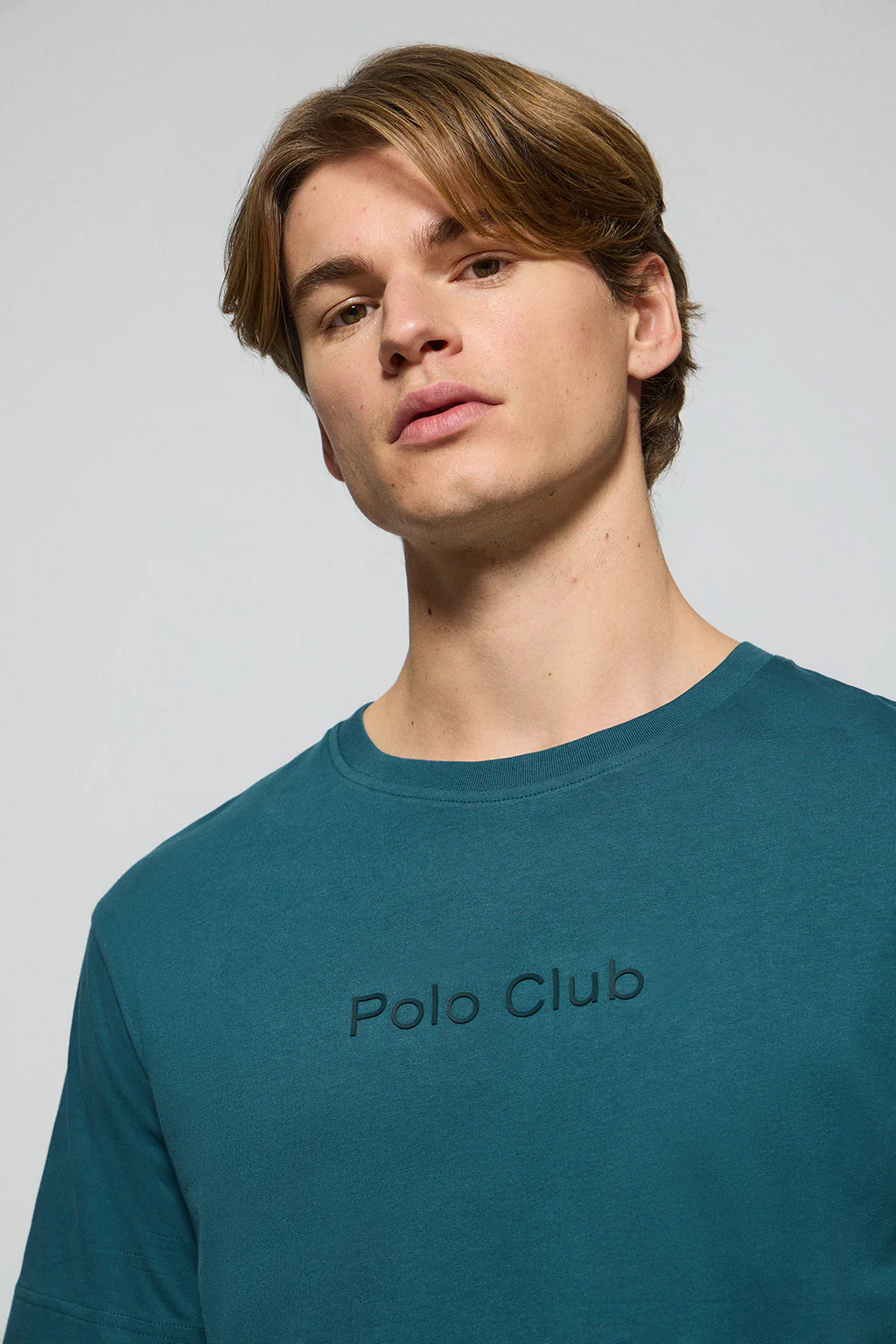 Blue round-neck short-sleeve tee with Polo Club logo - Image 3