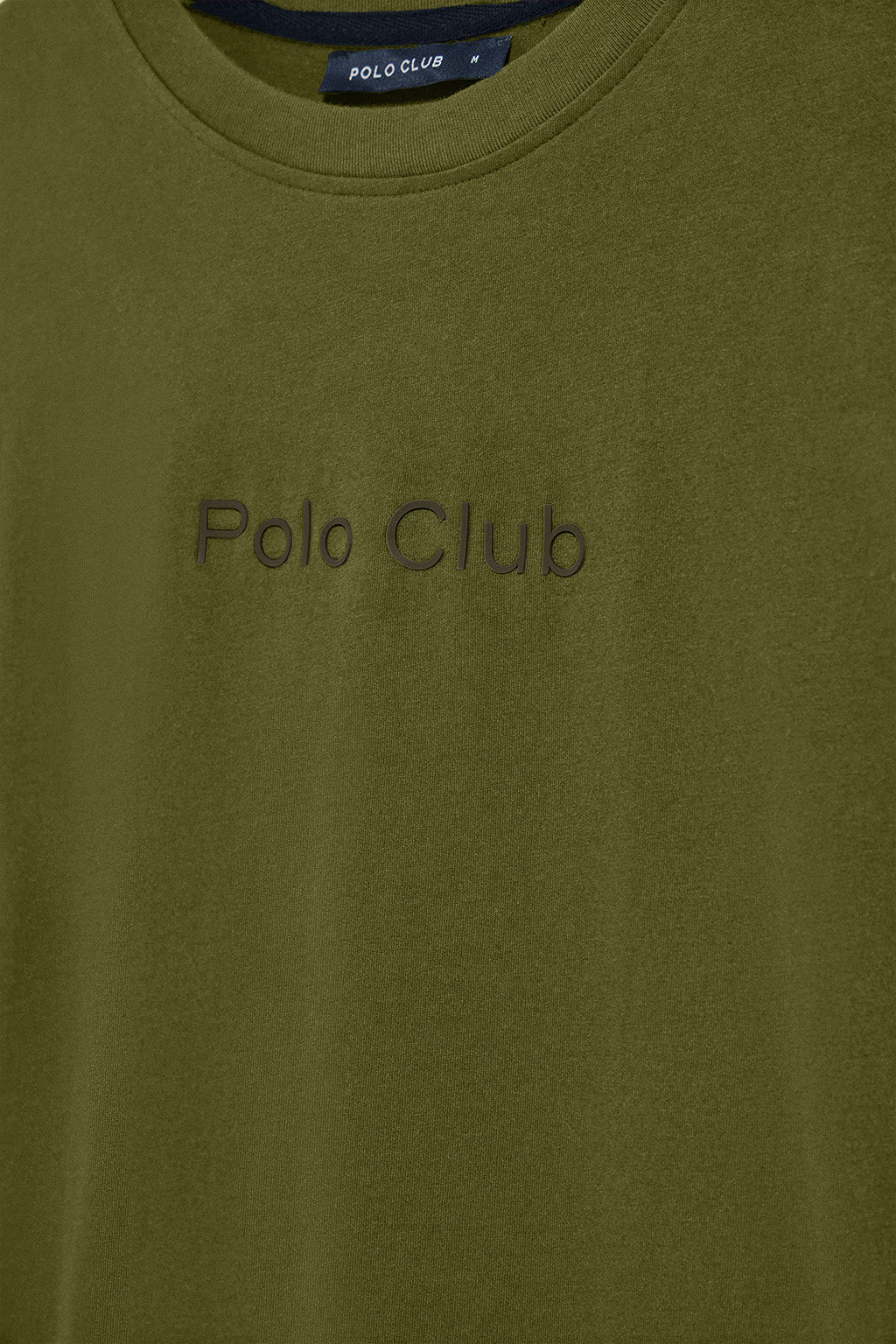 Khaki round-neck short-sleeve tee with Polo Club logo - Image 7