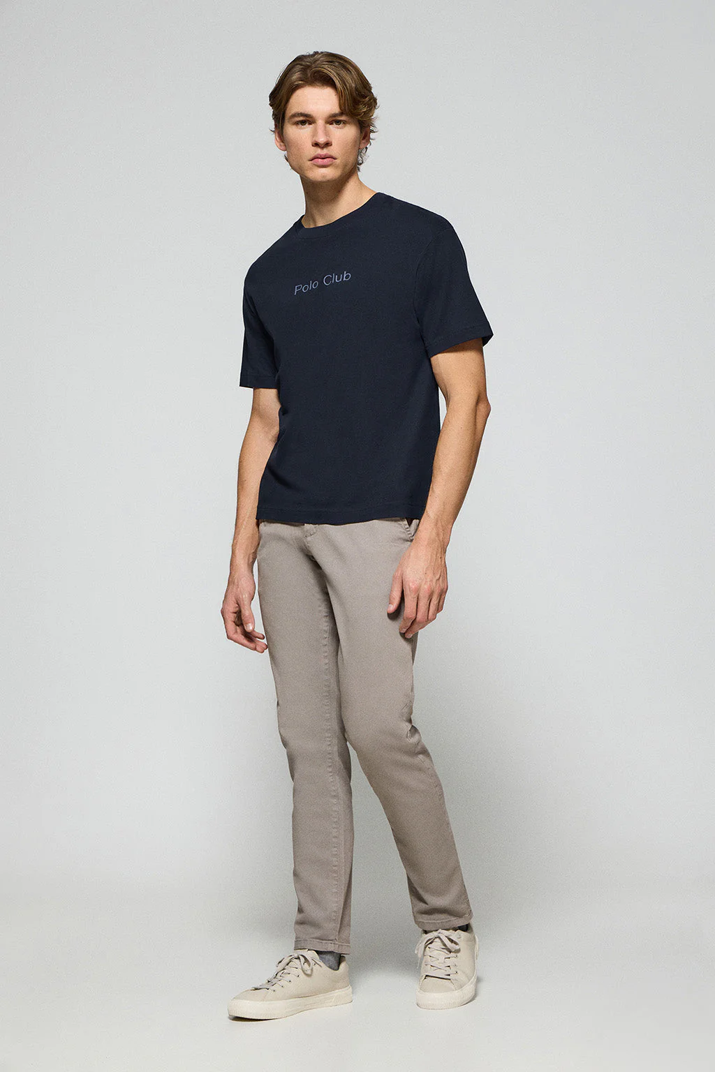 Navy-blue round-neck short-sleeve tee with Polo Club logo - Image 4
