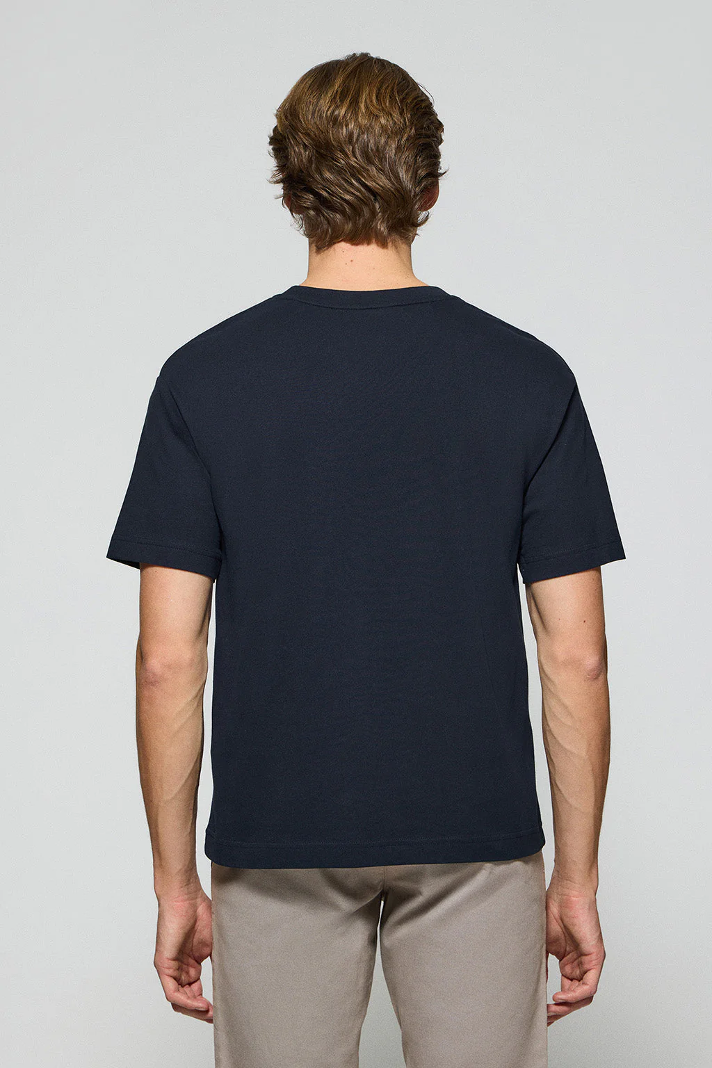 Navy-blue round-neck short-sleeve tee with Polo Club logo - Image 5