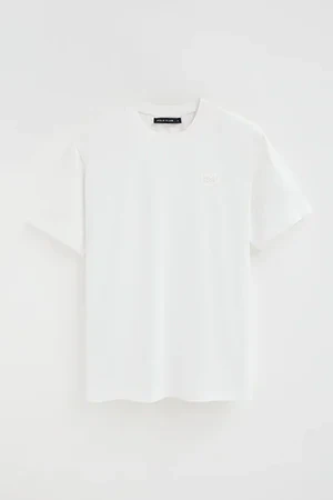 White loose-fit T-shirt with Polo Club patch - Image 10