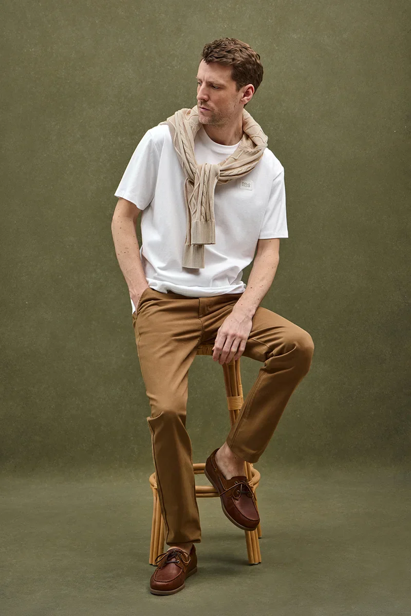 White loose-fit T-shirt with Polo Club patch - Image 2