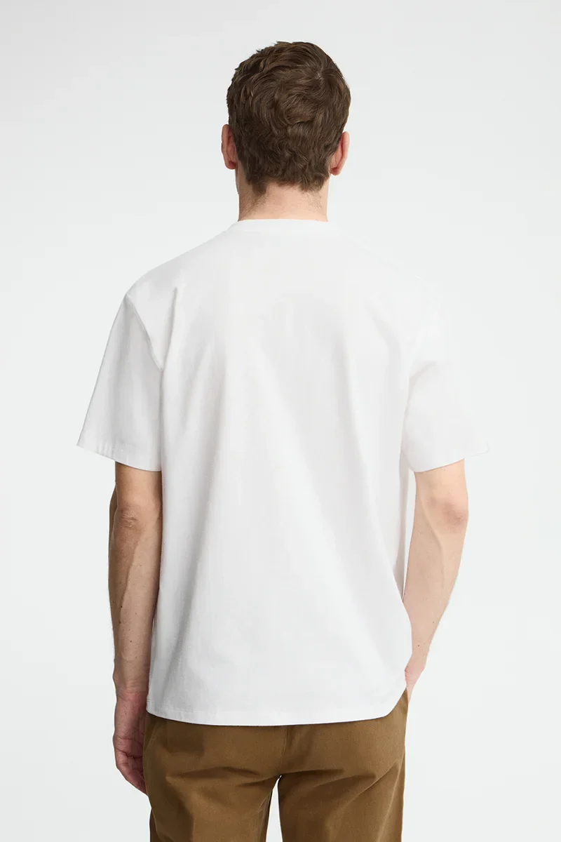 White loose-fit T-shirt with Polo Club patch - Image 5