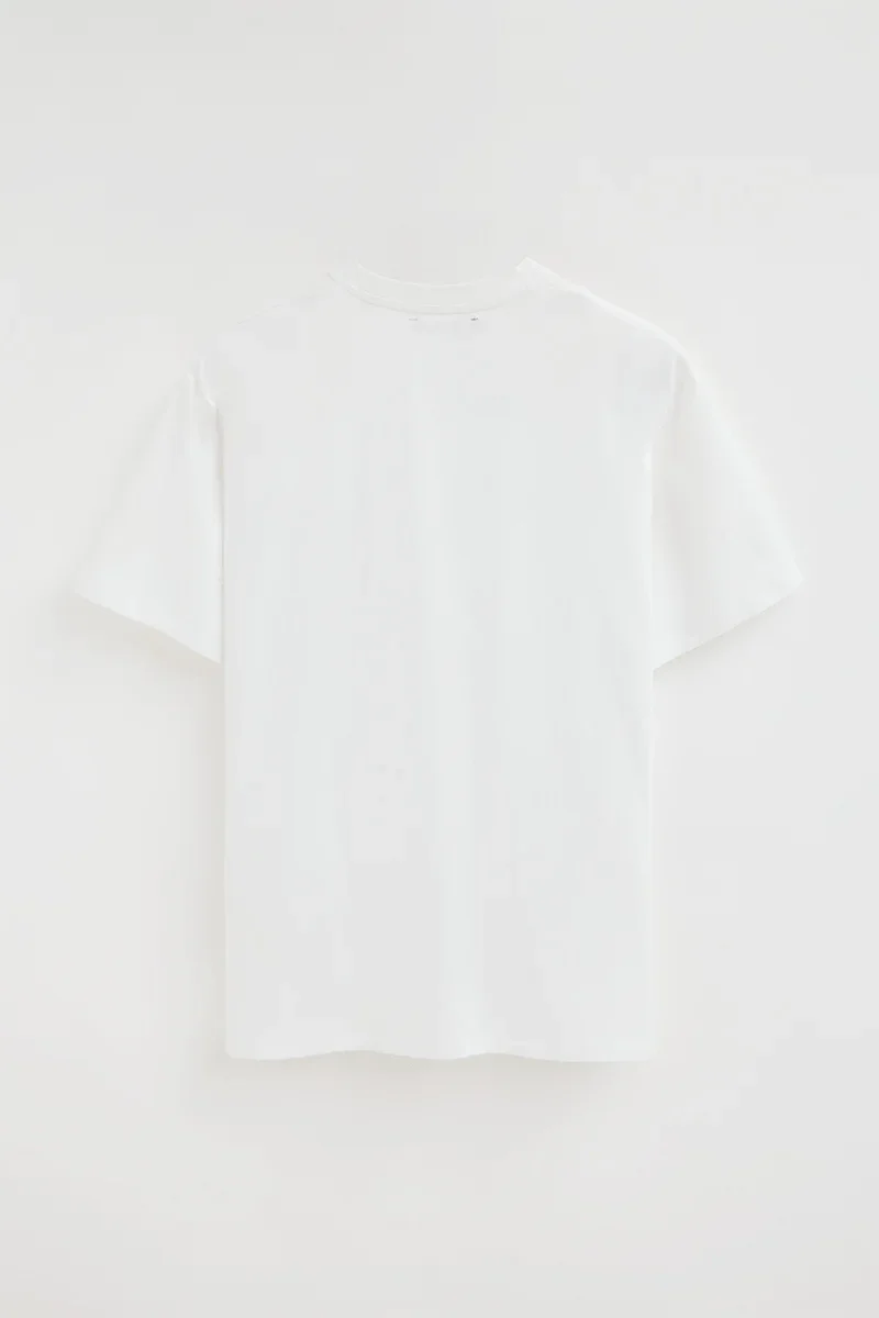 White loose-fit T-shirt with Polo Club patch - Image 8
