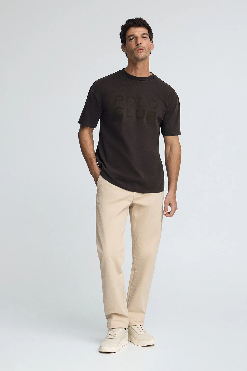Chocolate T-shirt Tarak with Polo Club logo - Image 4
