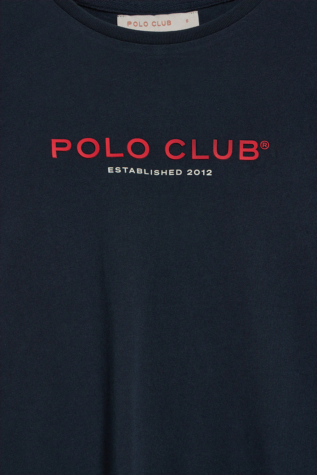 Navy-blue round-neck T-shirt with Polo Club rubber logo - Image 9