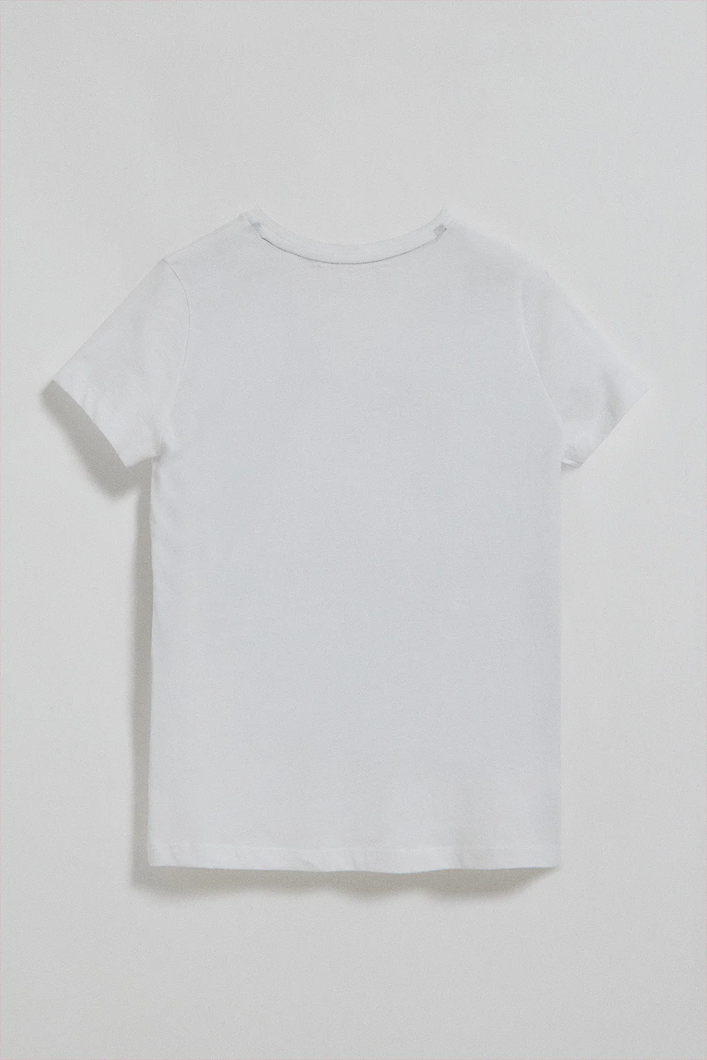 White round-neck T-shirt with Polo Club rubber logo - Image 8