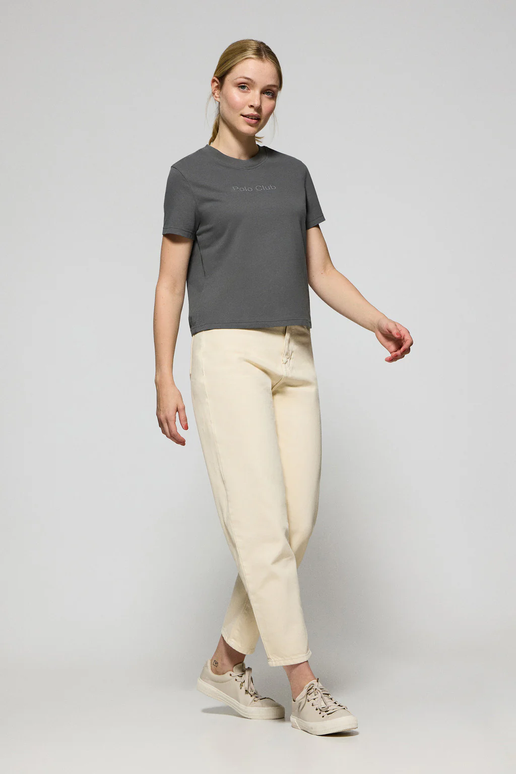 Asphalt-grey T-shirt Tori with Polo Club Minimal Combo logo - Image 4