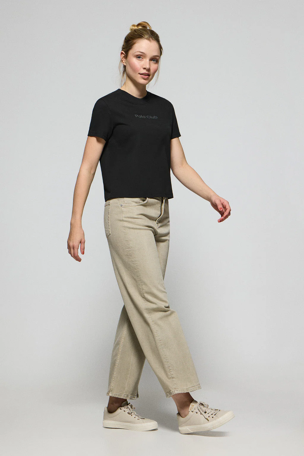 Black T-shirt Tori with Polo Club Minimal Combo logo - Image 4