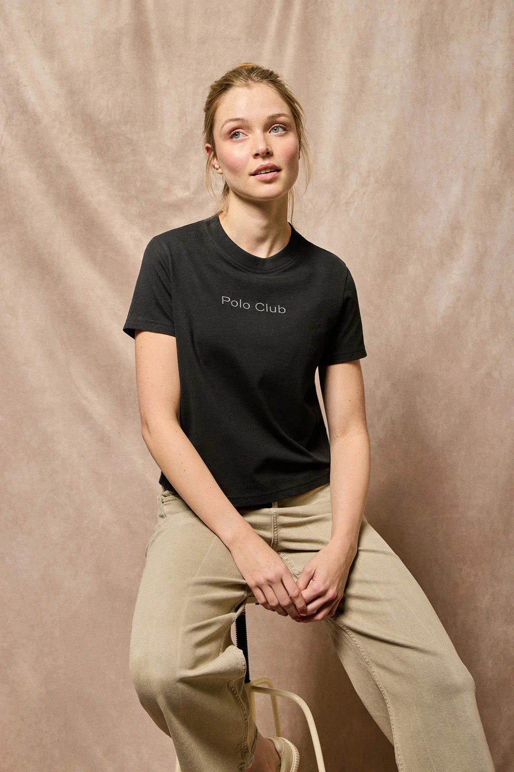 Black T-shirt Tori with Polo Club Minimal Combo logo - Image 5