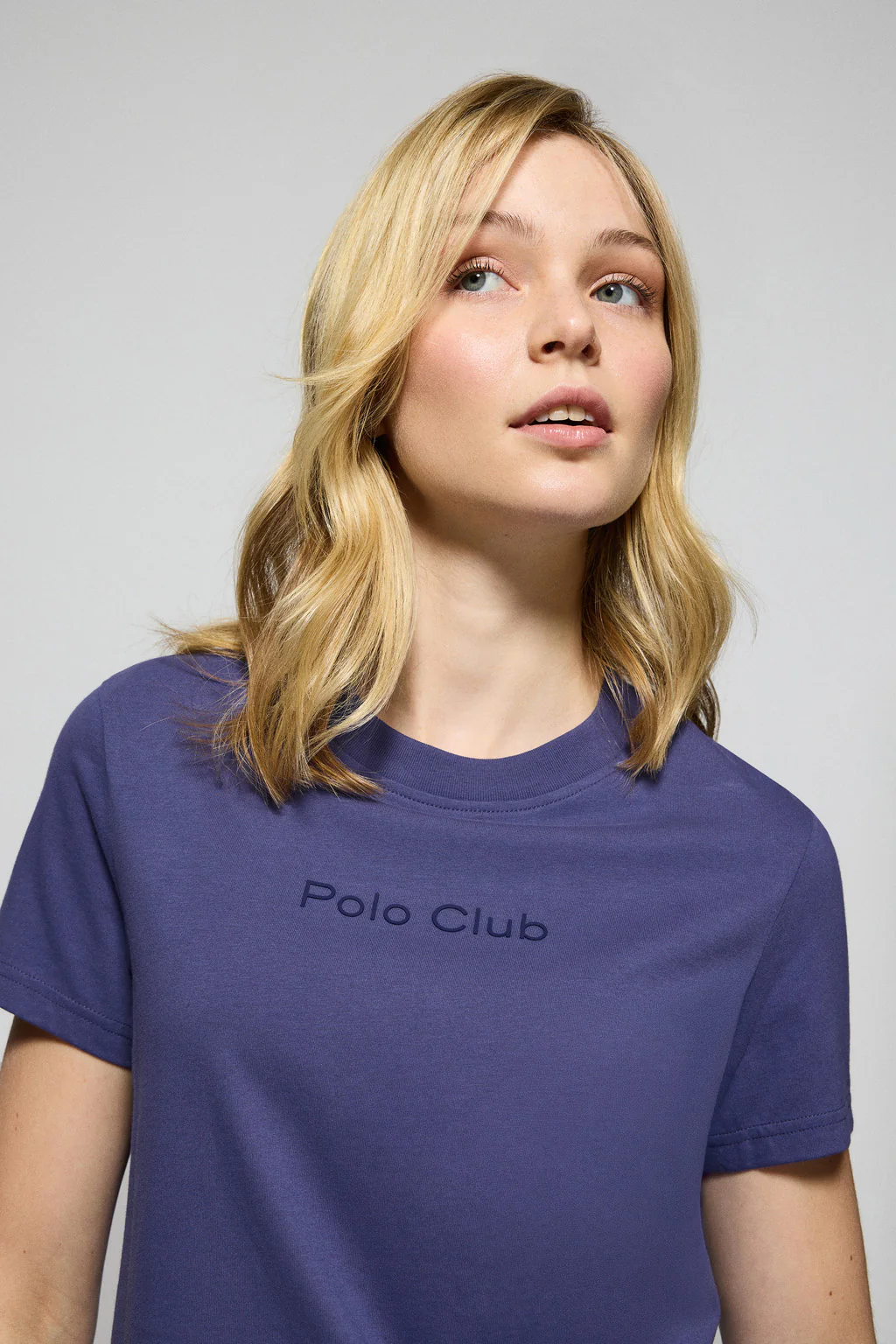 Ocean-blue T-shirt Tori with Polo Club Minimal Combo logo - Image 3