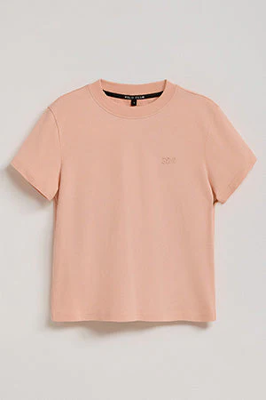 Pale-pink boxy-fit Tori tee with Regular Block Polo Club rubberised print - Image 10