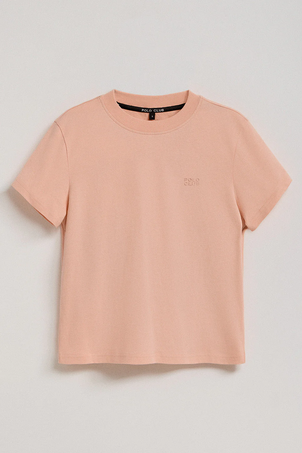 Pale-pink boxy-fit Tori tee with Regular Block Polo Club rubberised print - Image 6