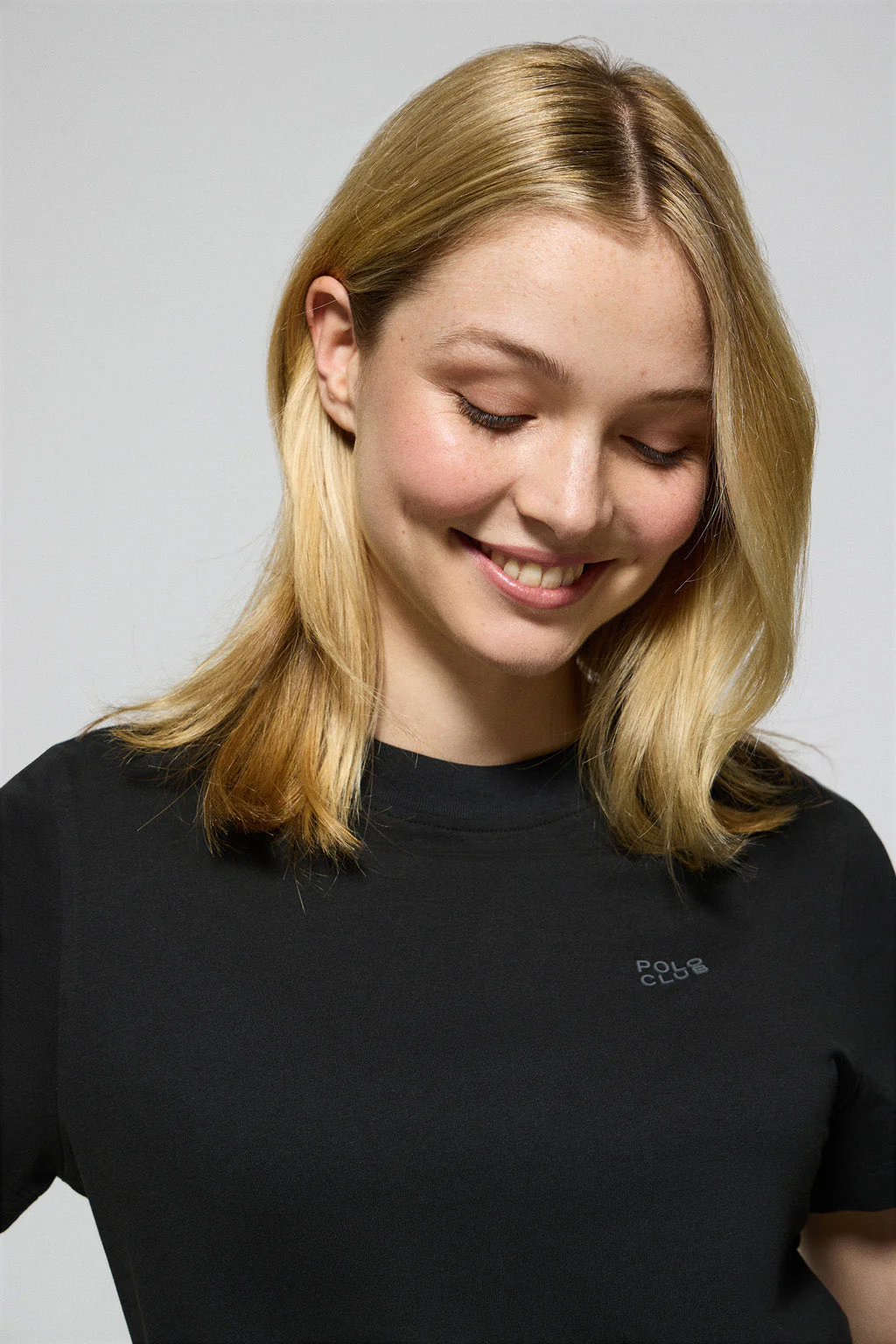 Black T-shirt Tori with Polo Club rubber print - Image 2