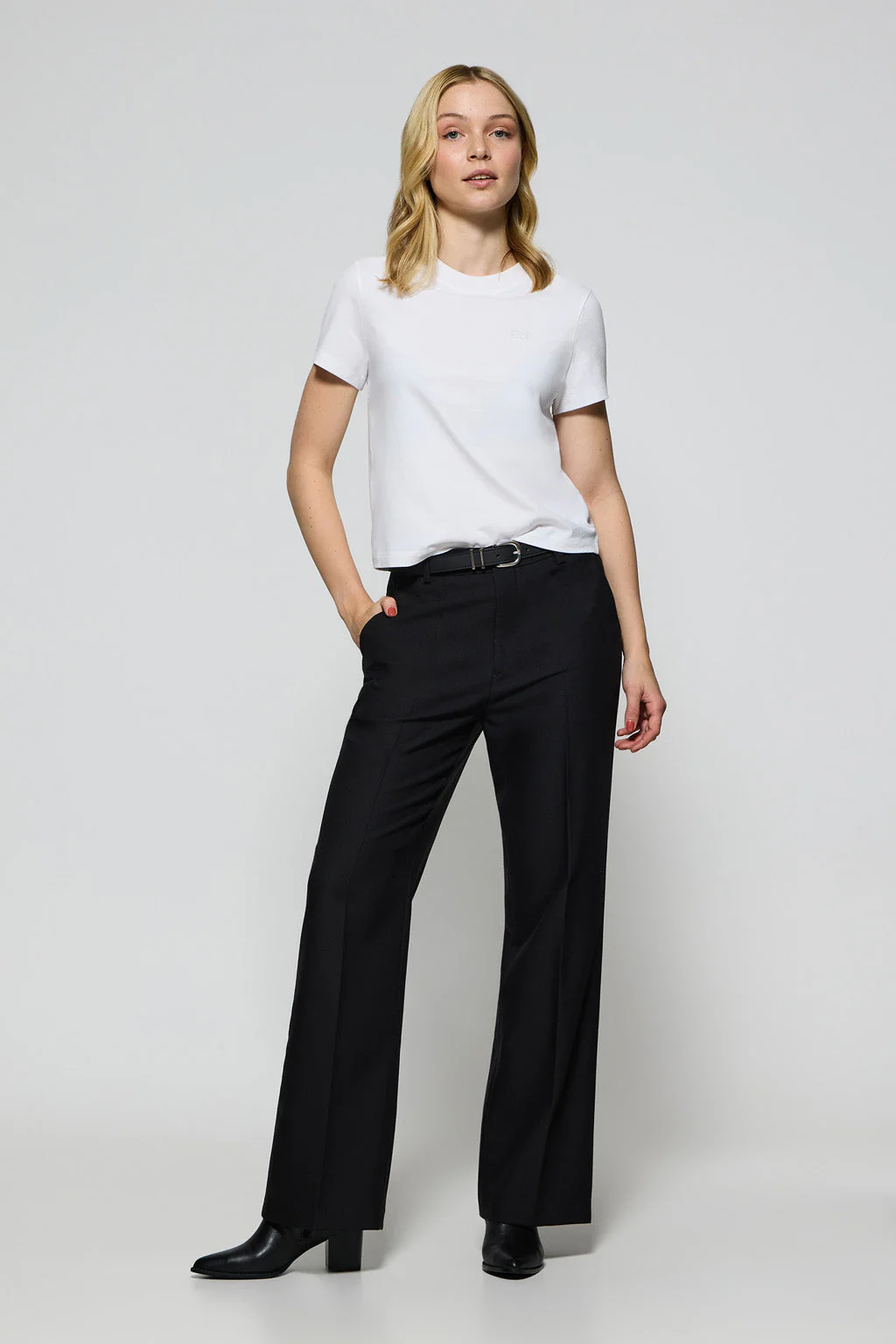 White T-shirt Tori with Polo Club rubber print - Image 4