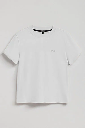White boxy-fit Tori tee with Regular Block Polo Club rubberised print - Image 10